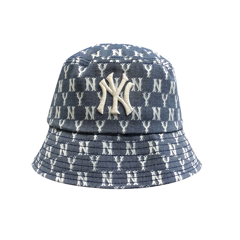 帽子mlb正品新款牛仔老花情侣
