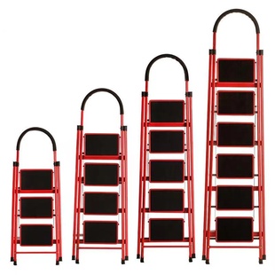 梯子楼梯家用折叠多功能伸缩加厚室内人字梯步梯小型四步爬梯登高