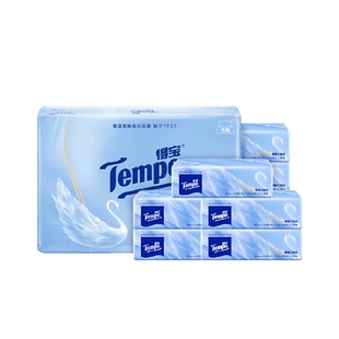 【4层也能柔软出众】Tempo/得宝Velvet臻享天鹅绒软抽60抽8包M码