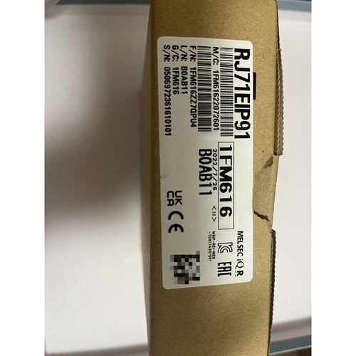 询价下单三菱原装RJ71EIP91模块，全新未拆封，22年7月生产。