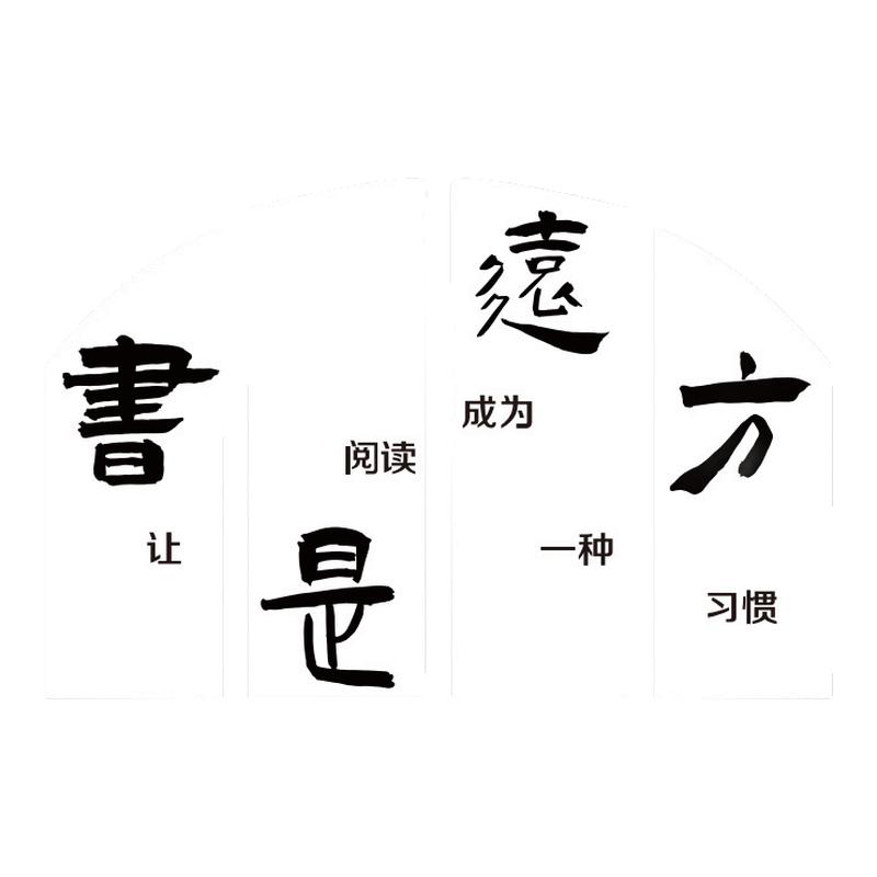 图书馆自习室布置贴画