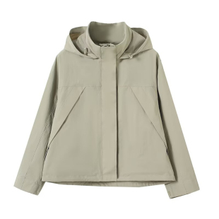 BANA外贸出口大码连帽短款防雨防风冲锋服户外外套女春秋运动开衫