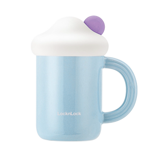 乐扣乐扣马克杯可爱创意陶瓷水杯吸管喝水杯子多巴胺情侣办公室女