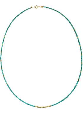 超细天然原矿米珠锁骨项链女夏日