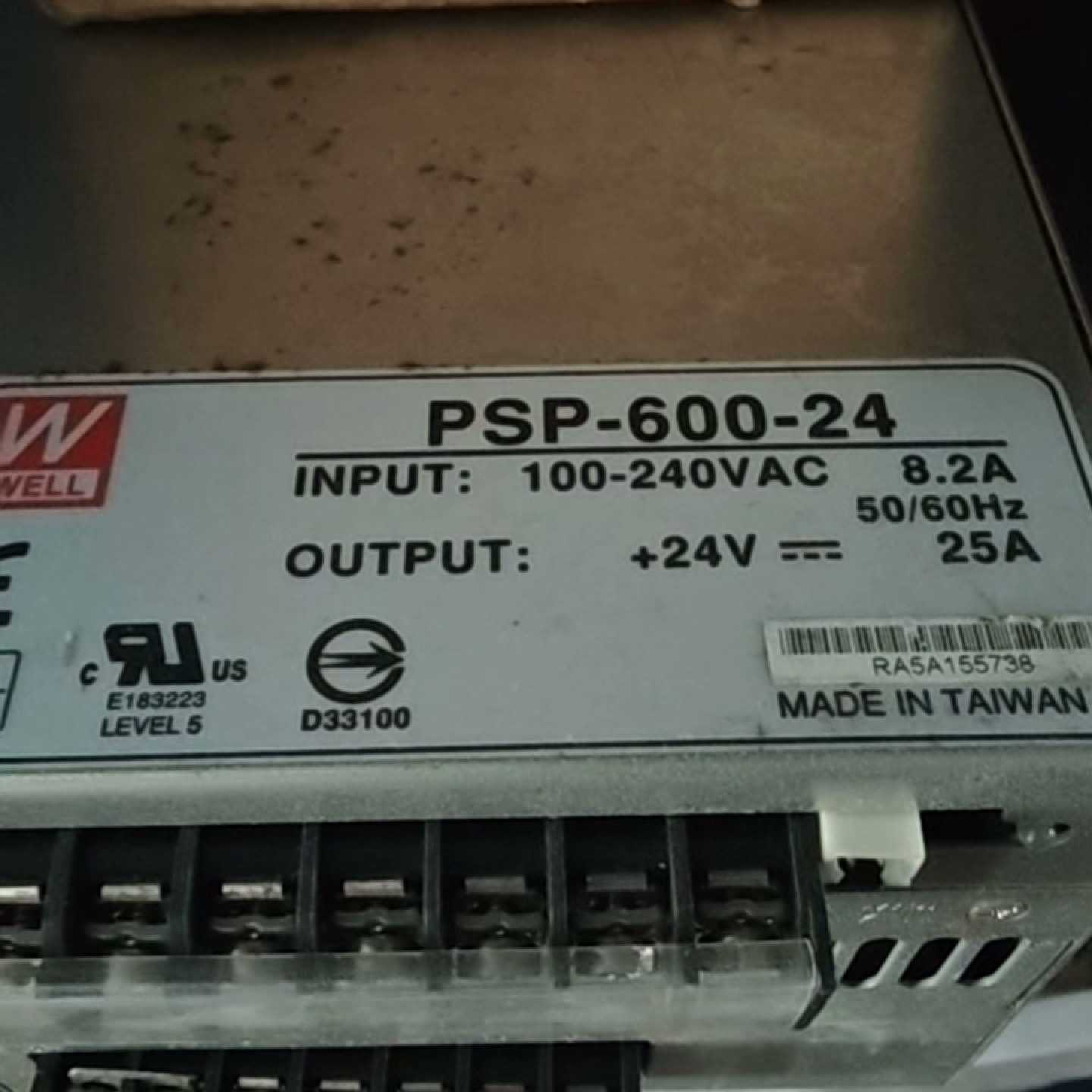 议价拆机正品明纬PSP60024电源24V25A台湾制可维修