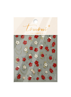 金丝绒花立体浮雕美甲贴纸