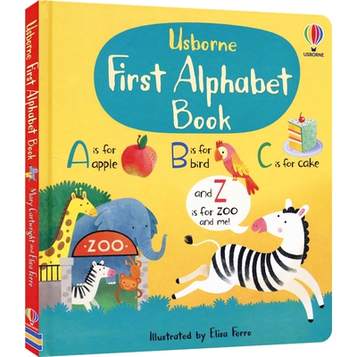 Usborne First Alphabet Book 尤斯伯恩 我的第一本字母书 英语启蒙 幼儿字母学习 情景学习 英文原版进口儿童图书