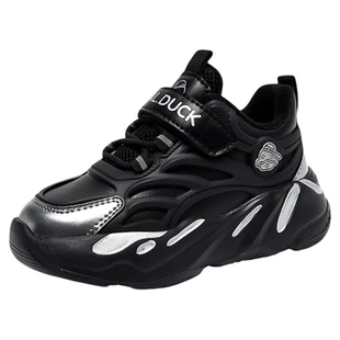 小黄鸭童鞋男童二棉鞋秋冬2025新款加绒加厚保暖冬季红色男孩冬鞋