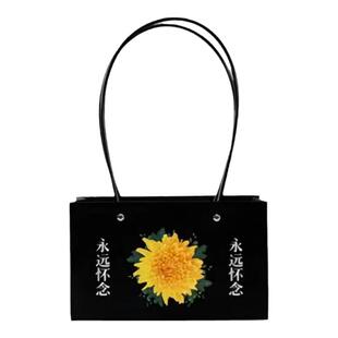 润峰鲜花手提盒小花篮防水包装纸花束插花盒多支袋花店花艺包装盒