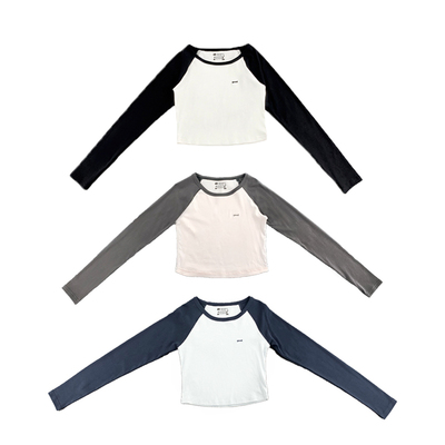 美好商店马卡龙插肩袖长袖T