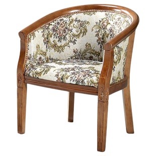 实木中式圈椅扶手靠背老人椅宾馆民宿单人沙发椅子阳台休闲家用椅