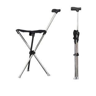 拐杖凳子折叠便携式老人户外旅游手杖两用地铁无座带椅子排队神器