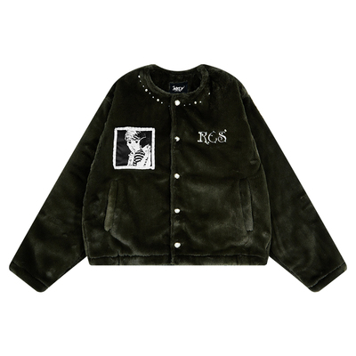 小尼力开衫毛绒夹克外套