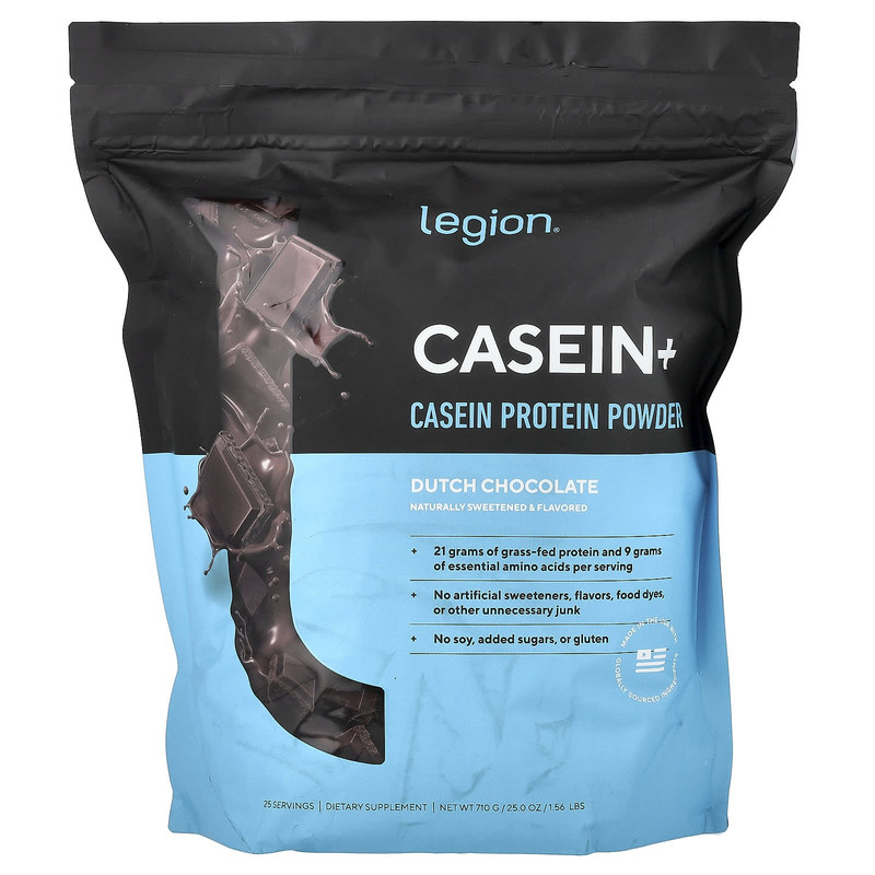 Legion Athletics,酪蛋白+,酪蛋白质粉,荷兰巧克力味,2.25 磅1