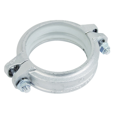 给水银色衬塑涂塑沟槽刚卡箍直接