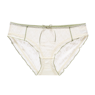 六只兔子纯欲蕾丝内裤女纯棉裆凉感透气高弹腰头性感低腰三角裤女