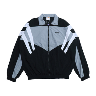 FBS 23SS美式复古OldSchool拼接撞色宽松运动街舞冲锋衣夹克外套