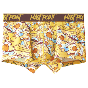 麦左男士内裤纯棉裆男生平角2026新款运动印花男款内穿四角底裤子