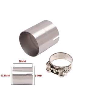 适用于摩托车排气管51转52 64MM转接口变径转接头