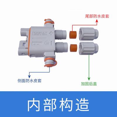 防水免压100A大电流驻车空调插头发电机电源公母对接连接器延长线