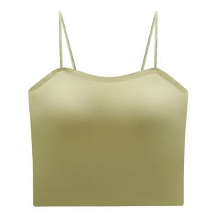 美背吊带文胸一体小胸聚拢加厚显大小背心女内搭打底内衣抹胸外穿