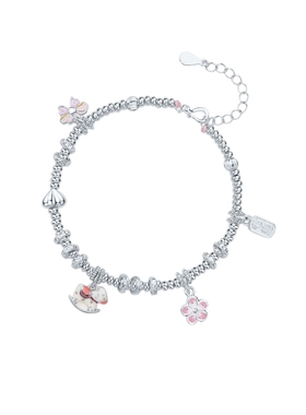 周六福碎银子萌马手链女萌马星尘手串手饰S925银圣诞礼物送女友