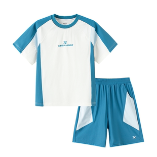 巴拉巴拉儿童短袖套装男童速干T恤大童两件套2026夏装新款童装潮