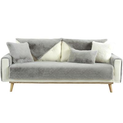 时尚风冬天毛绒防滑定做沙发垫子