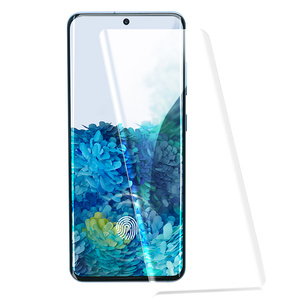 蓝猩适用于三星s23ultra钢化膜新款galaxys22/note20手机21全胶uv全屏覆盖s20+曲面屏高清贴十保护ultra防摔