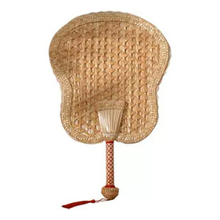 手工制作麦秆扇编织大蒲扇子随身老人宝宝儿童中国风麦秸扇草编