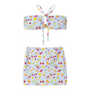 Limone新款高级感设计感挂脖温泉比基尼度假泳装性感绝美分体泳衣