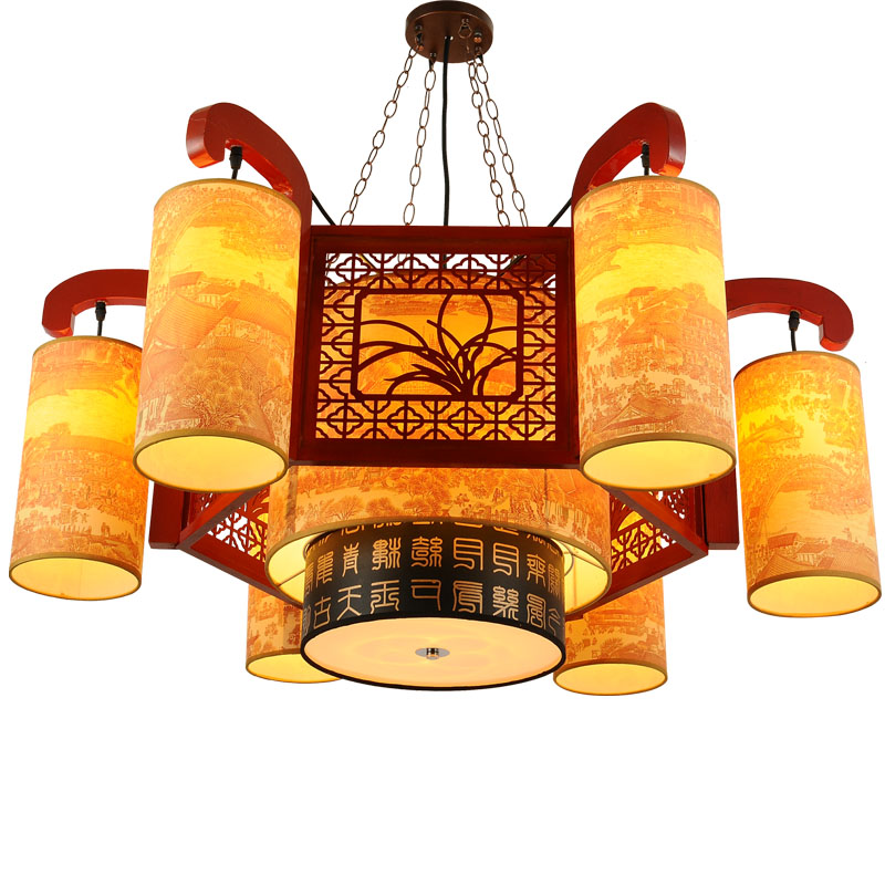 包厢古典风饭店客厅灯