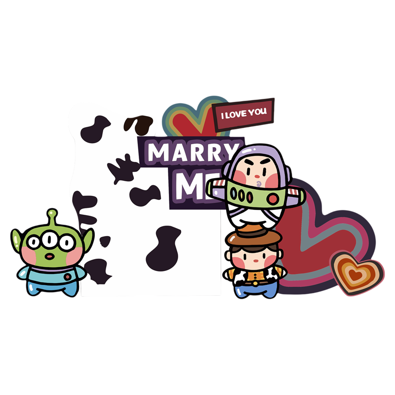 巴斯光年卡通主题气球装饰套装求婚室内告白布置背景墙装饰KT板