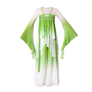 江南可采莲演出服女童中国风荷花仙子舞蹈服儿童古典舞莲花表演服