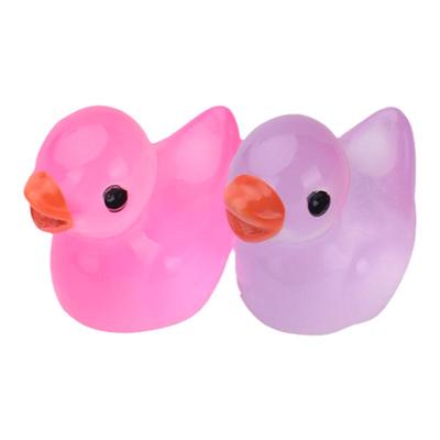 夜光小鸭子迷你微缩动物模型娃屋