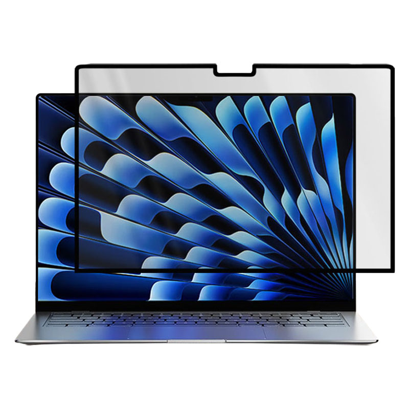 mousmore适用2025款M5苹果MacBookpro14寸笔记本16电脑air13/15保护膜纳米吸附全框13.6贴磨砂防窥蓝光高清潮