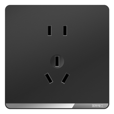 国际电工86型一开五孔插座