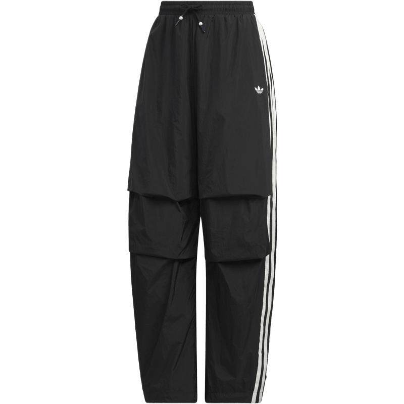 「滔搏运动」adidas阿迪达斯三叶草女子梭织珠饰宽松阔腿裤KS2865
