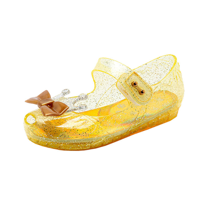儿童艾莎蓝色软底夏季高跟公主鞋