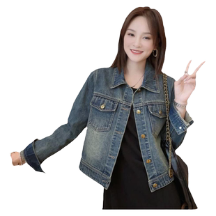 正品短款牛仔外套女2026春季新款今年流行时尚上衣小个子夹克开衫