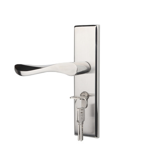 室内门门锁面板把手58通用型不锈钢可调节免打孔房间门卧室木门锁