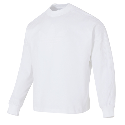 阿迪达斯男宽松纯棉针织长袖T恤