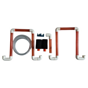 不打孔小鱼缸殖缸小型鱼苗串联气动循环过滤增氧虹吸过桥u型管繁