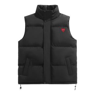 查尔斯桃心 秋冬季马甲男无袖坎肩2025新款休闲外套爱心背心棉衣
