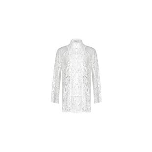 TU闲庭月 立领中式盘扣衬衫上衣女26年春夏新款蕾丝镂空通勤衬衣