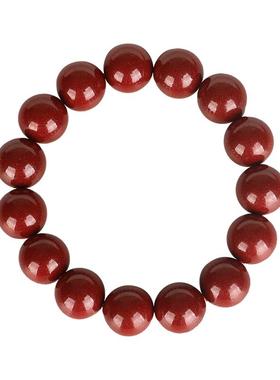 正品真朱砂就在这原矿手串女