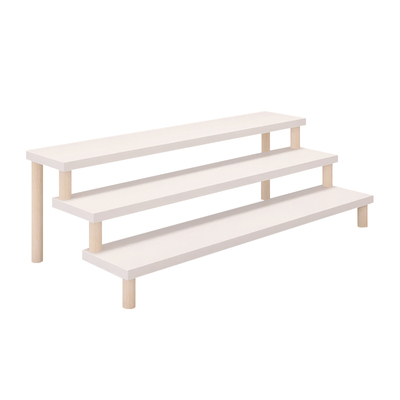 盲盒收纳展示架桌面小摆件阶梯式陈列架台阶式手办作品实木置物架