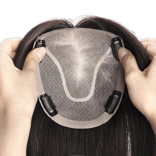 天空树假发女片头顶增发量高颅顶遮白发全真人发递针瑞士网补发片