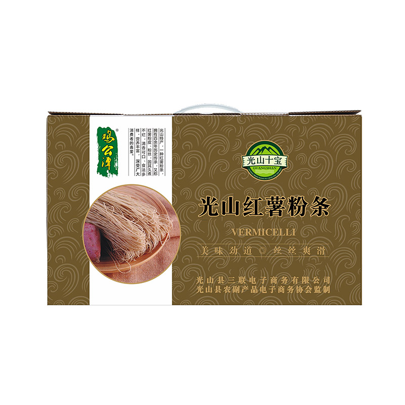 河南 红薯粉条4斤装手工 自制信阳土特产光山十宝粉条礼盒装