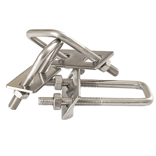 304不锈钢方型卡直角U型卡U型螺栓U形螺丝U型卡扣方管固定件M6M8